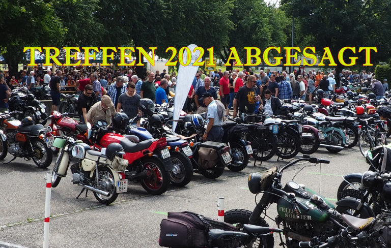 Treffen für alte Motorräder am 18. Juli 2021 abgesagt